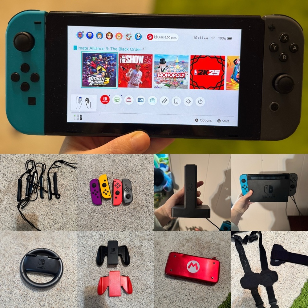 HUGE bundle! Nintendo Switch Console with Joy-Con + Accessories and MORE